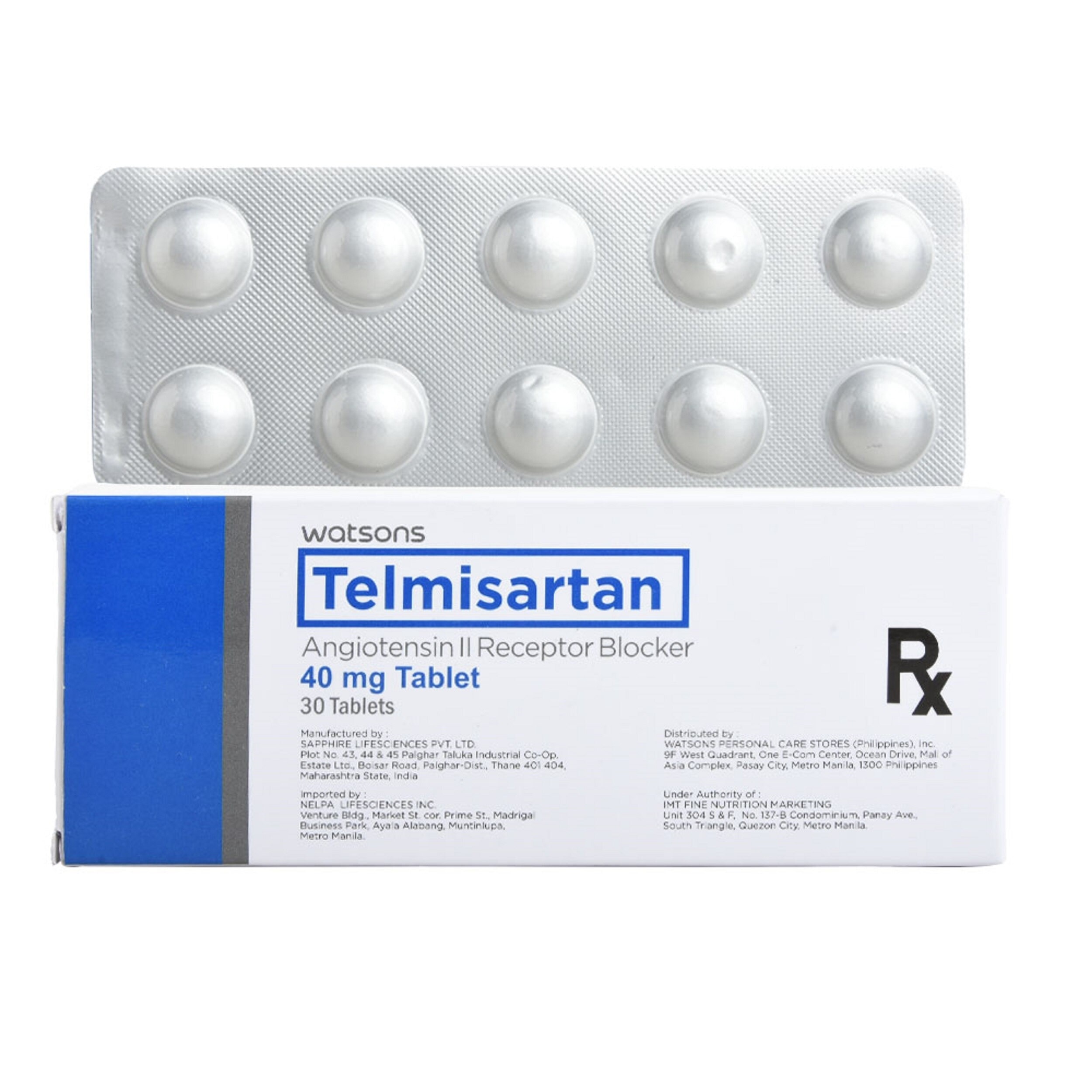 WATSONS GENERICS Telmisartan 40mg Sold Per Piece [PRESCRIPTION REQUIRED]