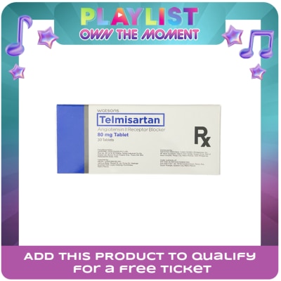 WATSONS GENERICS - WATSONS GENERICS Telmisartan 80mg Sold Per Piece [PRESCRIPTION REQUIRED]