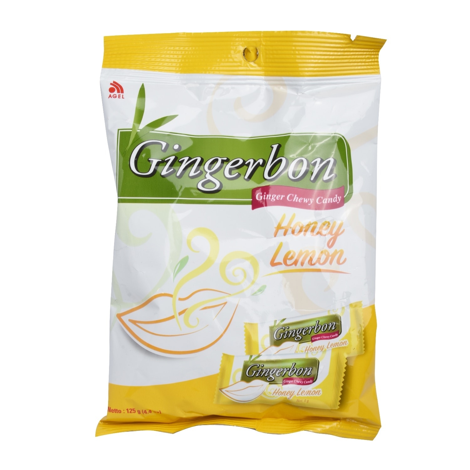 Honey Lemon Flavor Ginger Chewy Candy 125g