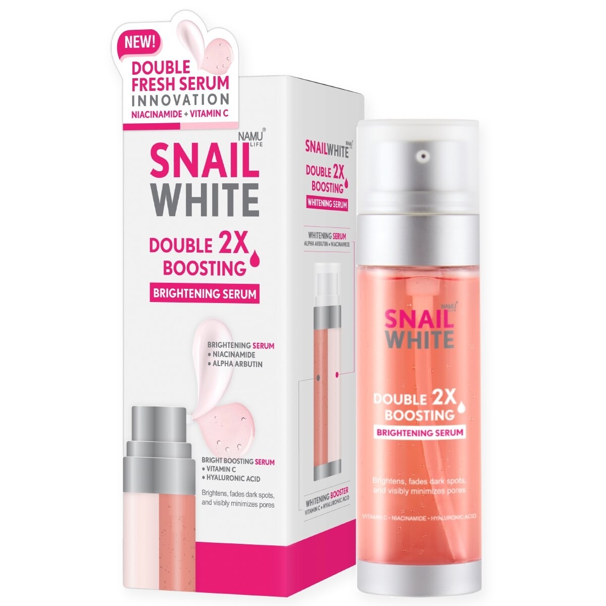 SNAILWHITE Double Boosting Brightening Serum 40ml + 40ml