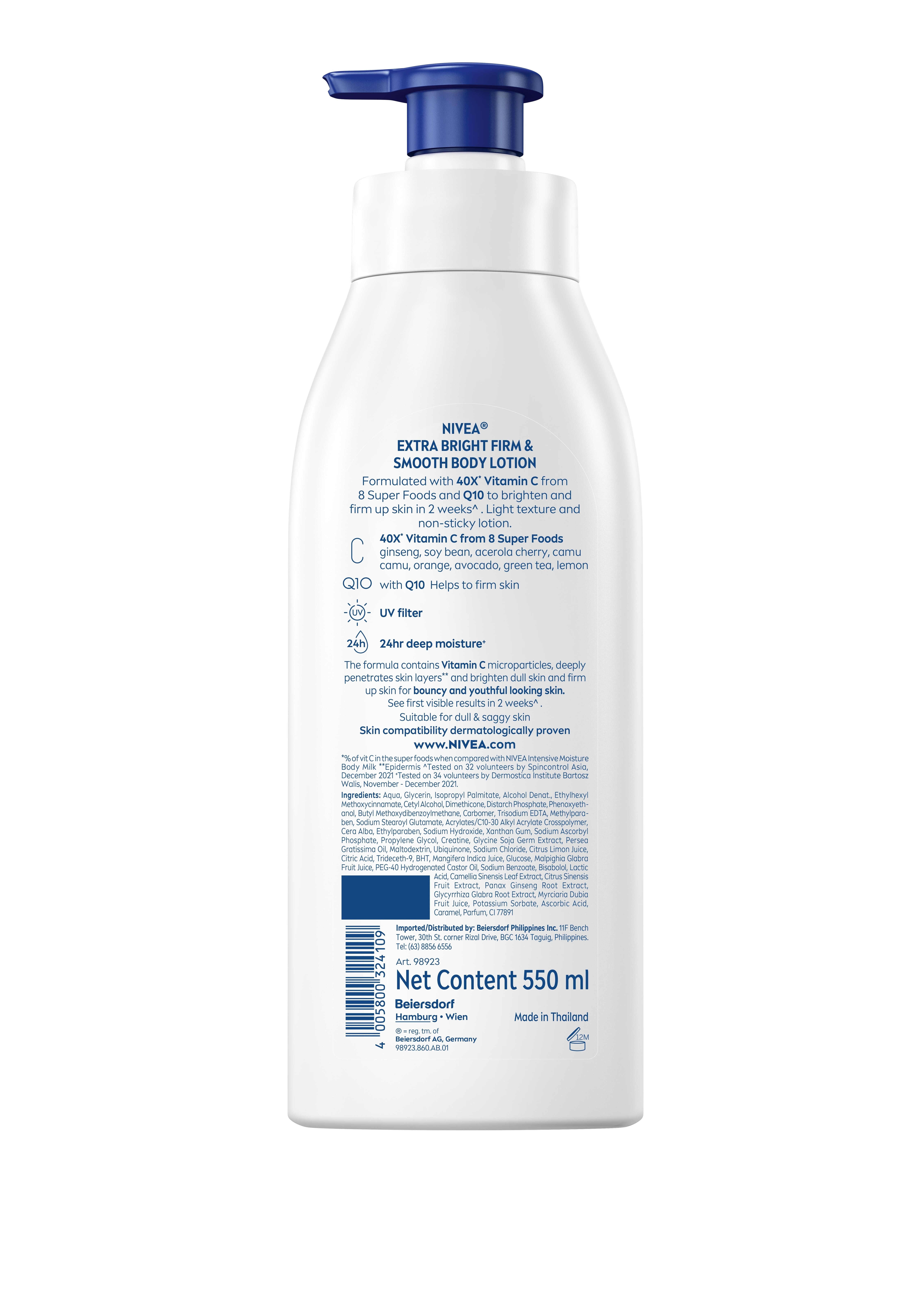 NIVEA Body Extra Bright Firm & Smooth Lotion 550ml