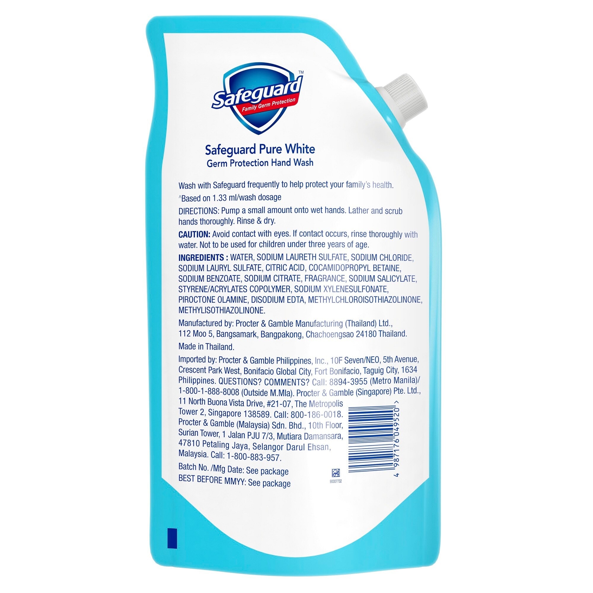 Safeguard Liquid Hand Soap White 620ml Refill