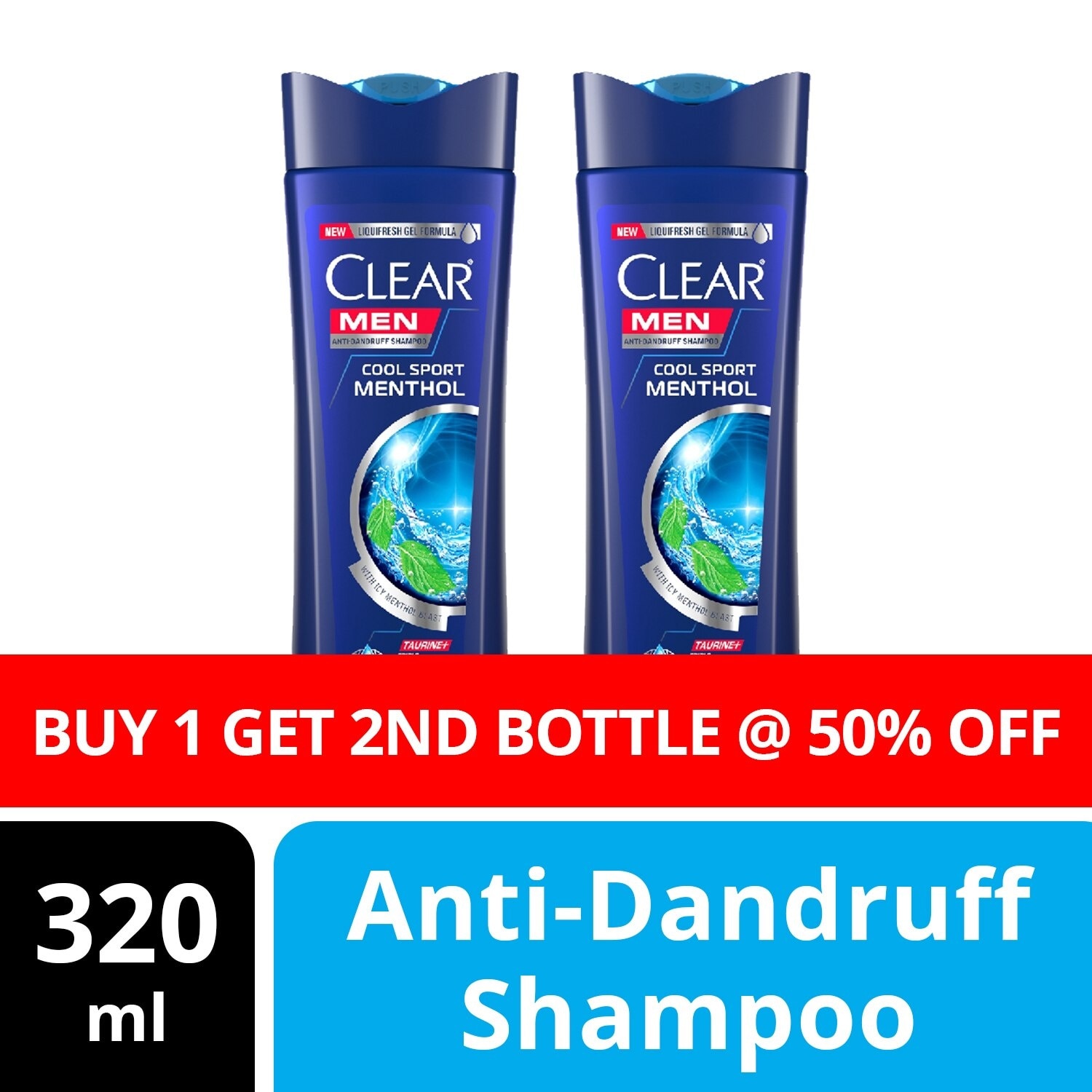 Anti Dandruff Shampoo Cool Sport Menthol 320ML Buy One Get Second at 50% OFF