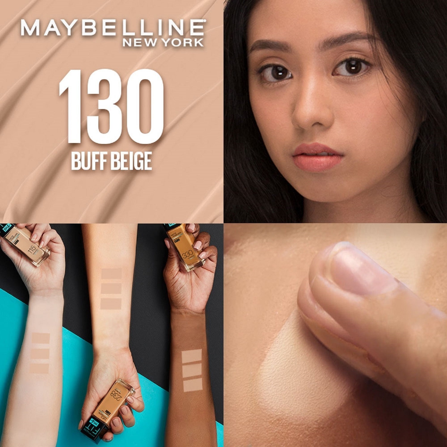 Fit Me Matte + Poreless Liquid Foundation [with SPF 22 PA++] - 130 Buff Beige 30ml