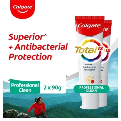 COLGATE Toothpaste Total 12 Pro Clean 132g 2s