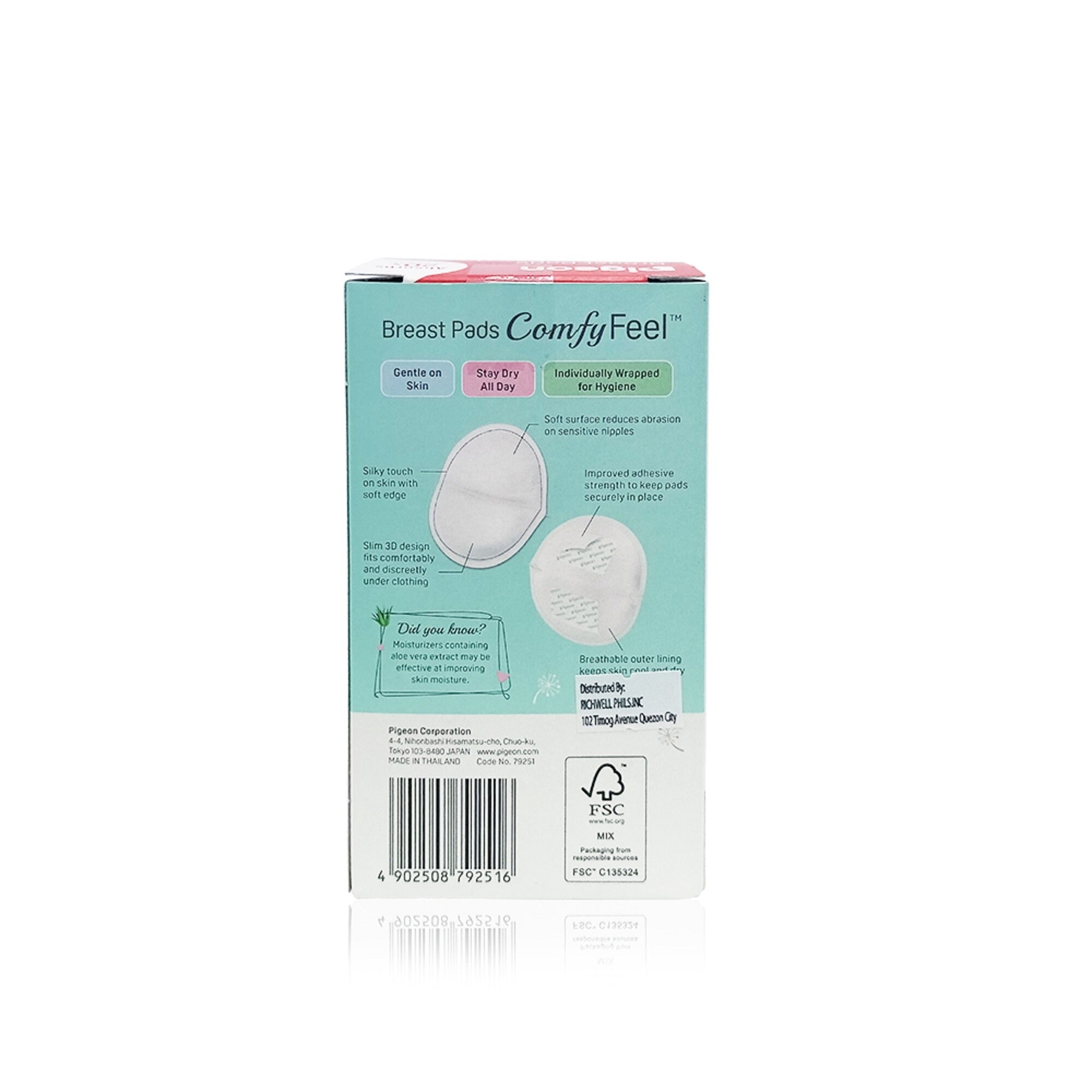 Breast Pad Comfy Feel Aloe Vera 12s