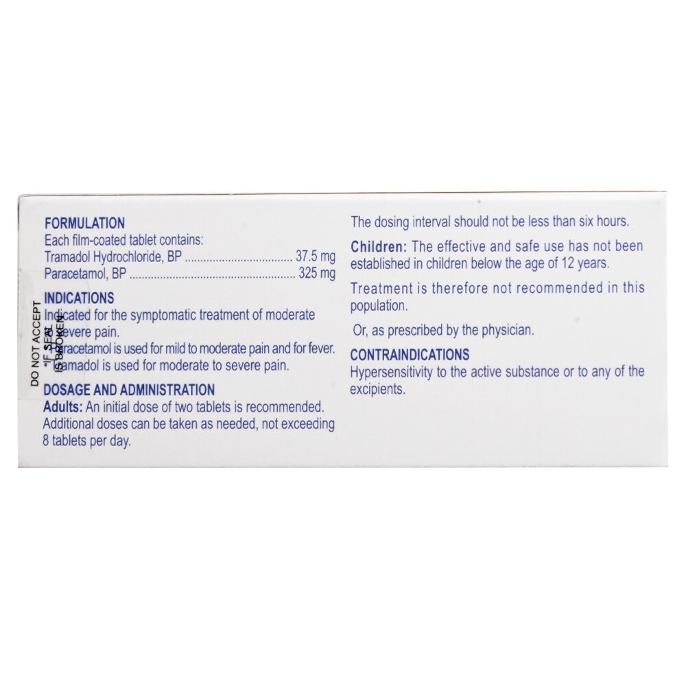 Tramadol + Paracetamol 325mg 1 Tablet [PRESCRIPTION REQUIRED]