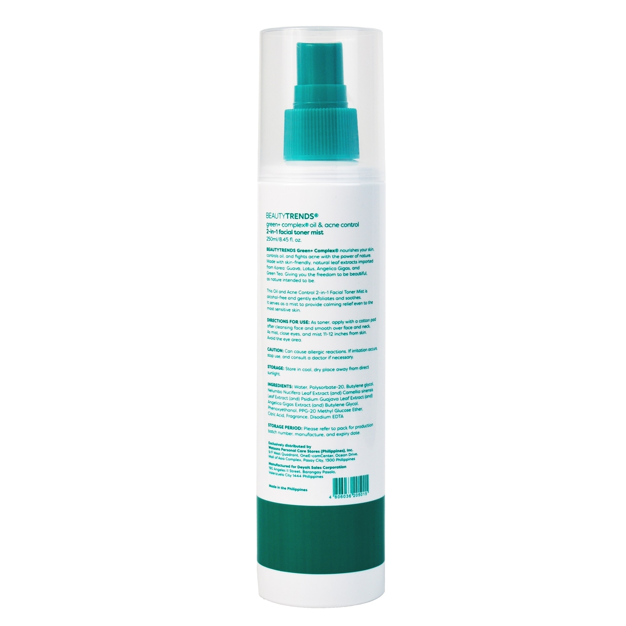 Green+ Complex Oil & Acne Control 2-in-1 Toner Mist 250ml