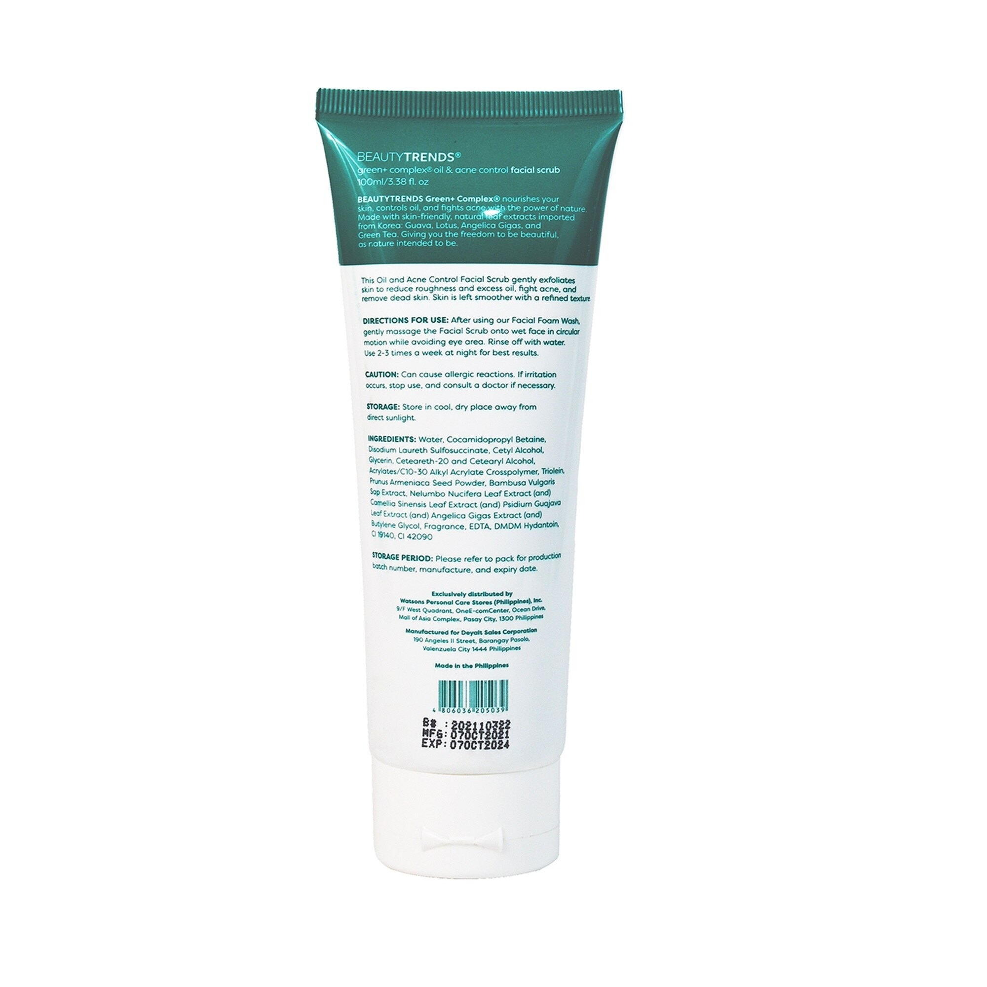 Green+ Complex Oil & Acne Control Facial Scrub 100ml