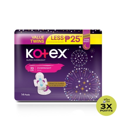 KOTEX Super Overnight 35cm Value Pack 14s