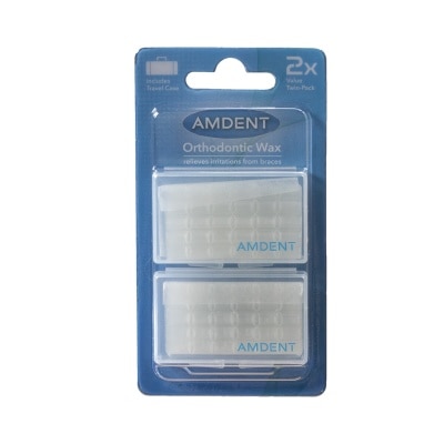 AMDENT Orthodontic Wax for Braces Twin Pack