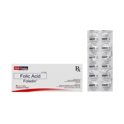 FOLADIN FOLADIN Folic Acid 5mg Sold Per Piece [PRESCRIPTION REQUIRED]