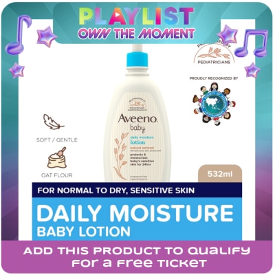 AVEENO - Aveeno Daily Moisture Lotion 532ml - Newborn, For Sensitive Baby Skin, Baby Body Lotion