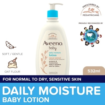 AVEENO Aveeno Daily Moisture Lotion 532ml - Newborn, For Sensitive Baby Skin, Baby Body Lotion