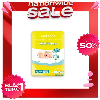 WATSONS WATSONS Baby Diaper Tape NB/Small 40s Jumbo Pack