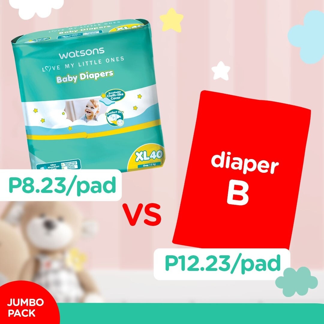 WATSONS Baby Diaper Tape Extra Large 40s Jumbo Pack