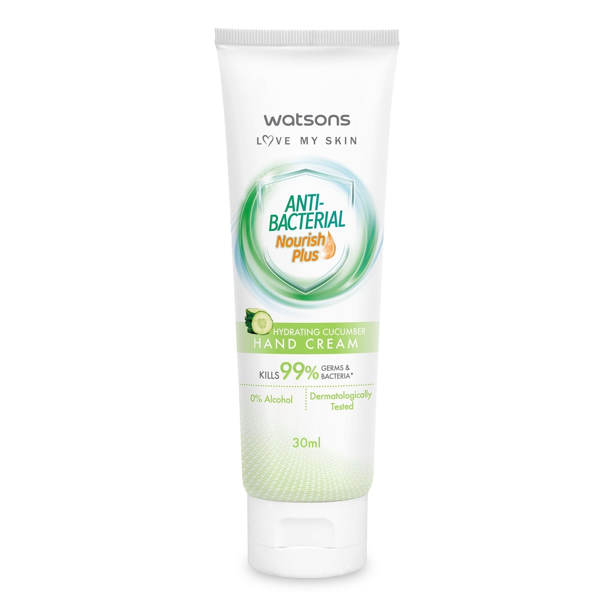 Antibacterial Hydrating Cucumber Hand Cream 30ml