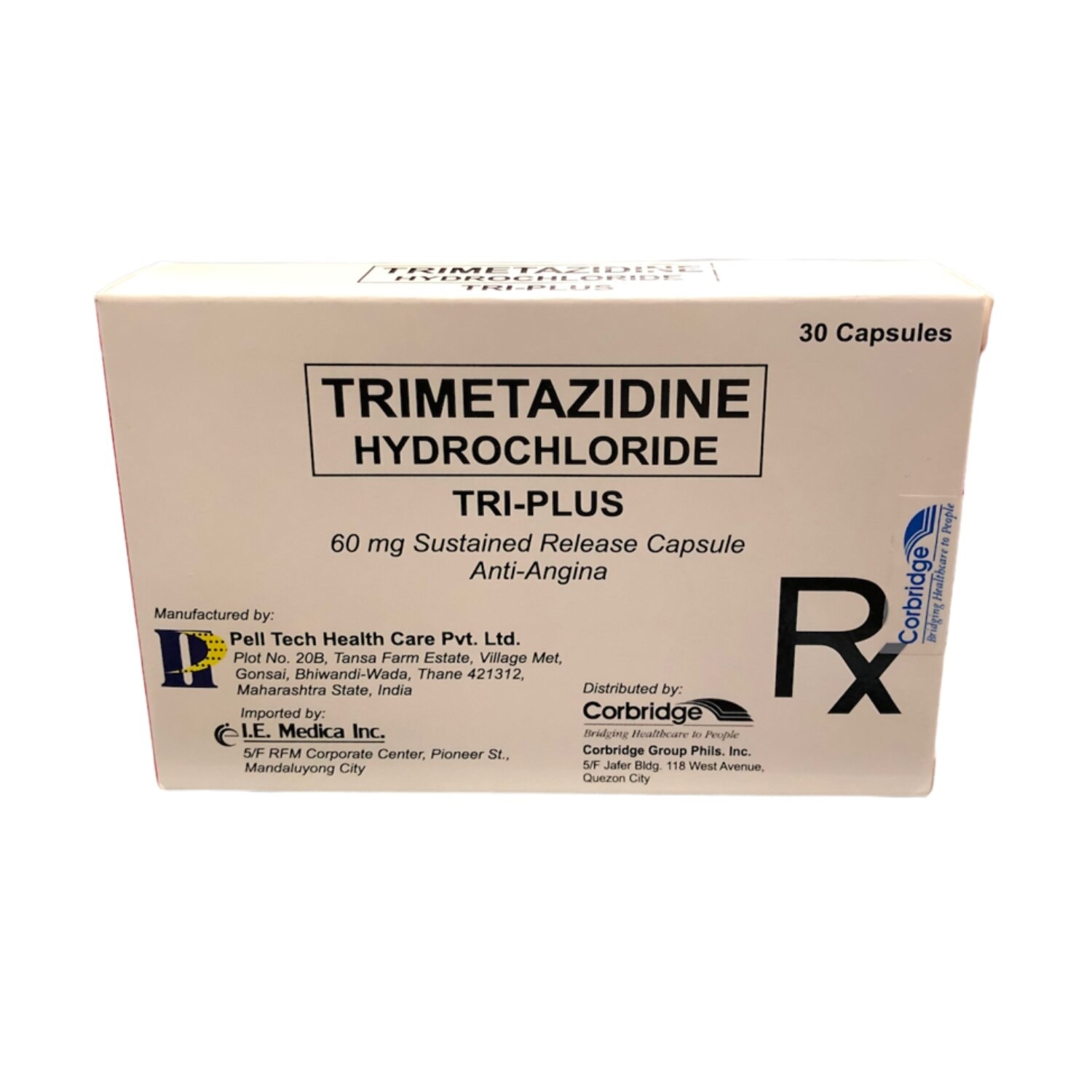 Trimetazidine Hydrochloride 60mg Sustained-Release 1 Capsule (sold per piece) [PRESCRIPTION REQUIRED]