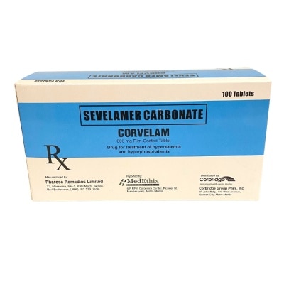 CORVELAM Sevelamer Carbonate 800mg 1 Film-Coated Tablet (sold per piece) [PRESCRIPTION REQUIRED]