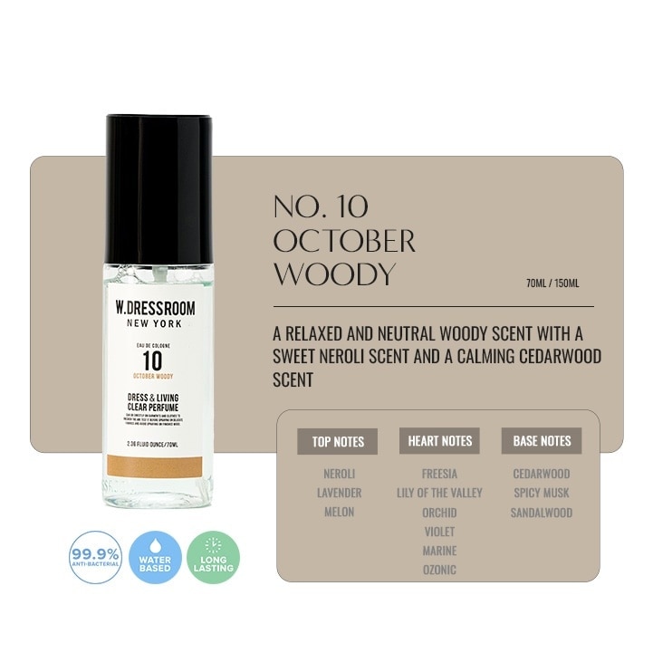 W DRESSROOM Dress & Living Perfume Basic No 10 October Woody 150ml