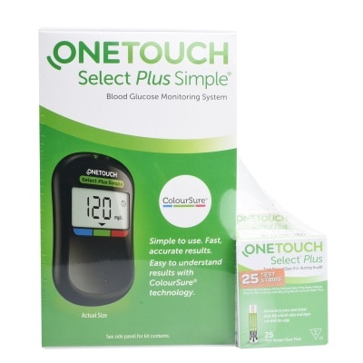 ONE TOUCH Select Plus Simple Bundle (Test Strips + Monitor)