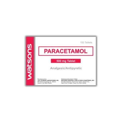 WATSONS GENERICS WATSONS GENERICS Paracetamol 500 mg 1 Tablet (Sold per Piece)