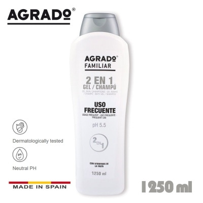 AGRADO Frequent Use pH 5.5 Bath Gel & Shampoo 1250ML