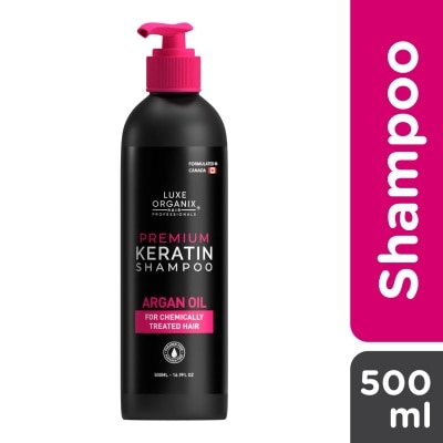 LUXE ORGANIX Premium Keratin Argan Shampoo 500ml