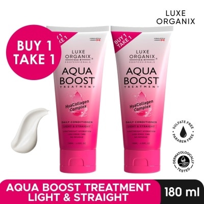 LUXE ORGANIX Aqua Boost Hair Treatment Aqua Light and Straight 180ml