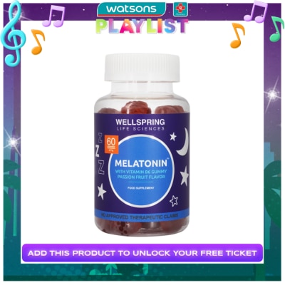 WELLSPRING Melatonin Vitamin B6 Gum x 60 Gummies