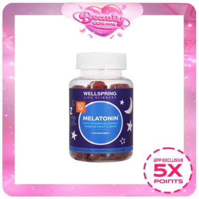 WELLSPRING - Melatonin Vitamin B6 Gum x 60 Gummies