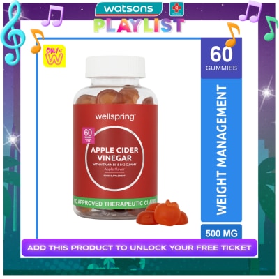 WELLSPRING WELLSPRING Apple Cider Vinegar Gummies for Detox and Immunity 60 Gummies