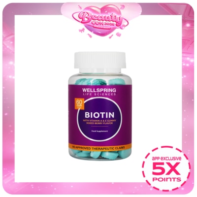 WELLSPRING - Biotin Gum x 60 Gummies