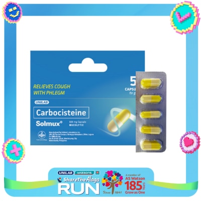 SOLMUX Solmux Capsule (Carbocisteine) 500mg 5 Capsules