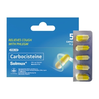 SOLMUX Solmux Capsule (Carbocisteine) 500mg 5 Capsules