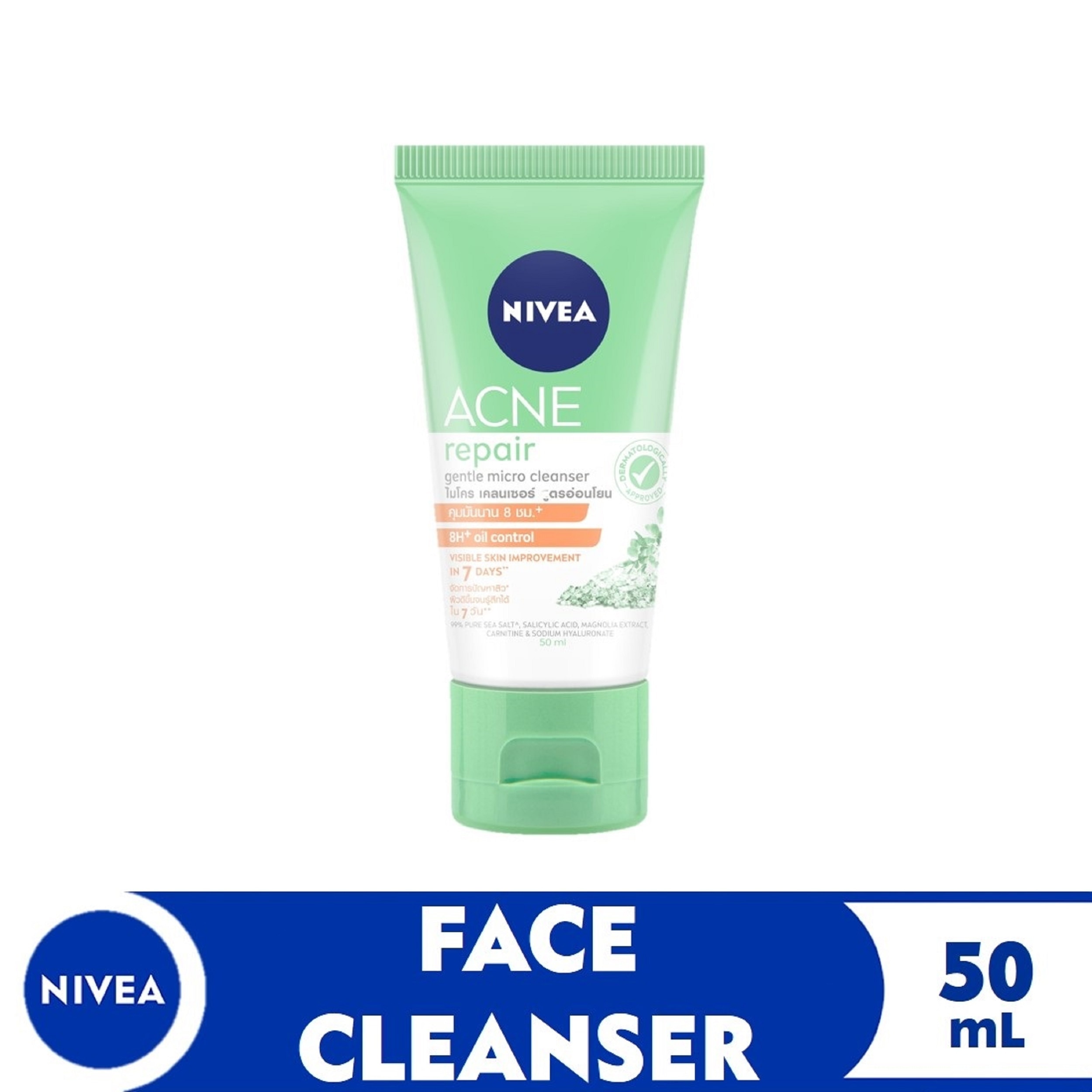 NIVEA Face Acne Repair Gentle Micro Cleanser with 8-hour oil control or acne prone skin 50ml