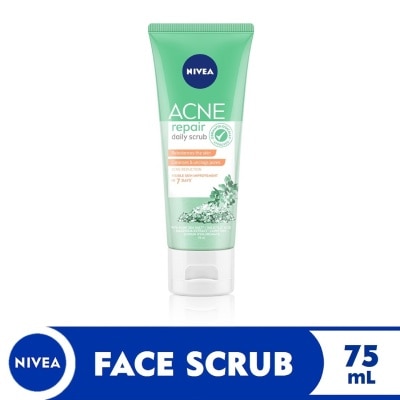 NIVEA Face Cleanser Acne Repair Daily Scrub: Cleanses & unclogs pores 75g