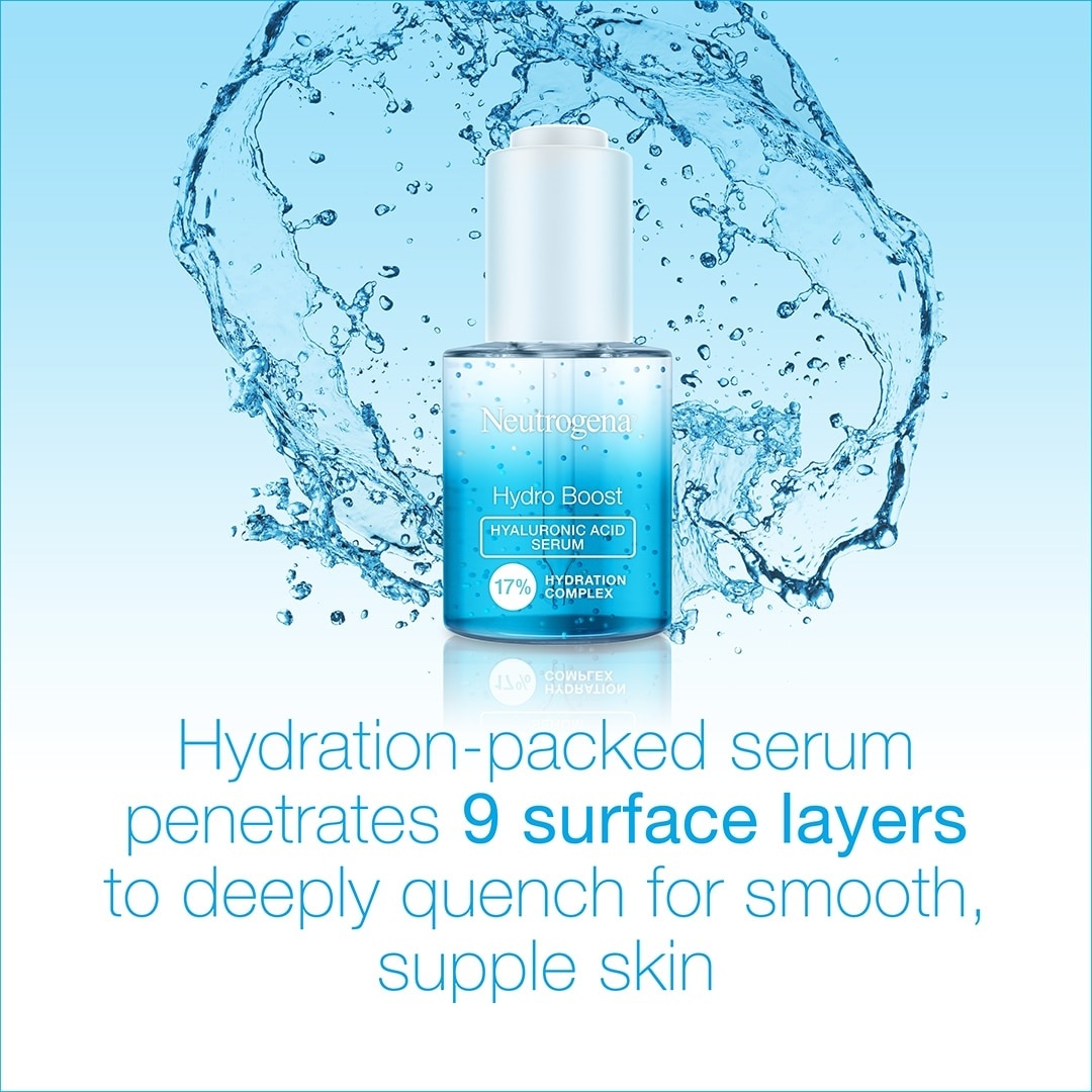 Neutrogena Hydro Boost Hyaluronic Acid Serum 30ml - Face Serum w/ HA + Vit B5, for All Skin Types