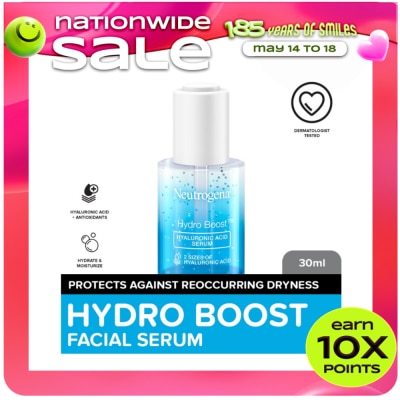 NEUTROGENA - Neutrogena Hydro Boost Hyaluronic Acid Serum 30ml - Face Serum w/ HA + Vit B5, for All Skin Types