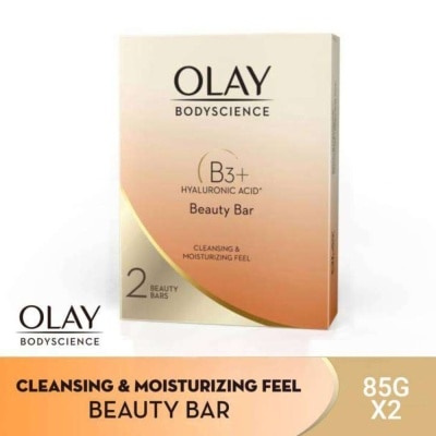 OLAY Bodyscience Cleansing & Moisturizing Feel Beauty Bar Soap 85g Duo