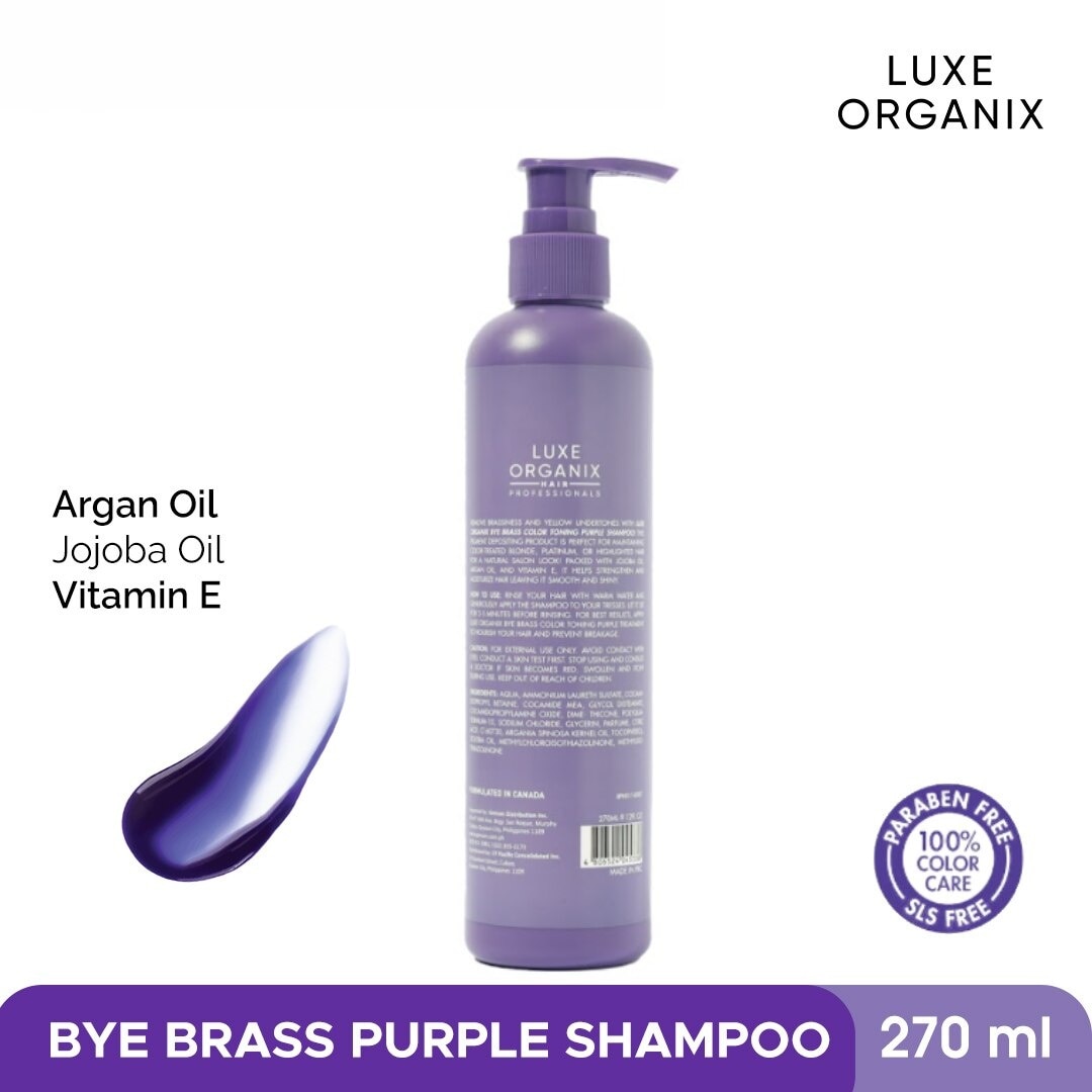 Luxe Organix Bye Brass Purple Shampoo 270ml