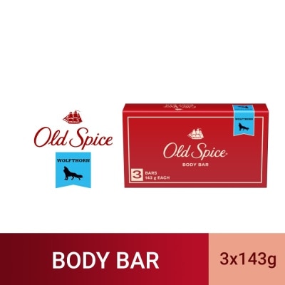 OLD SPICE Wolfthorn Body Bar Soap 143g (3 bars)