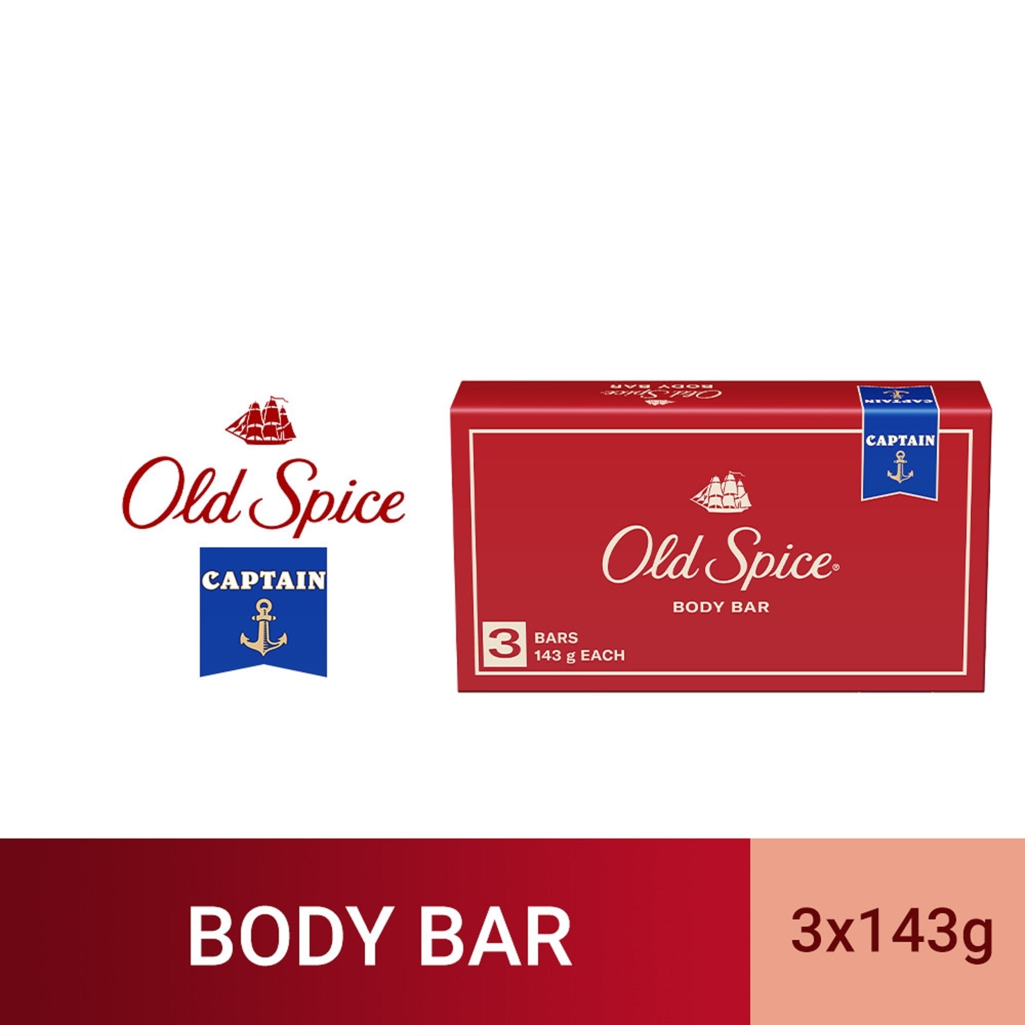 Captain Body Bar Soap 143g (3 bars)