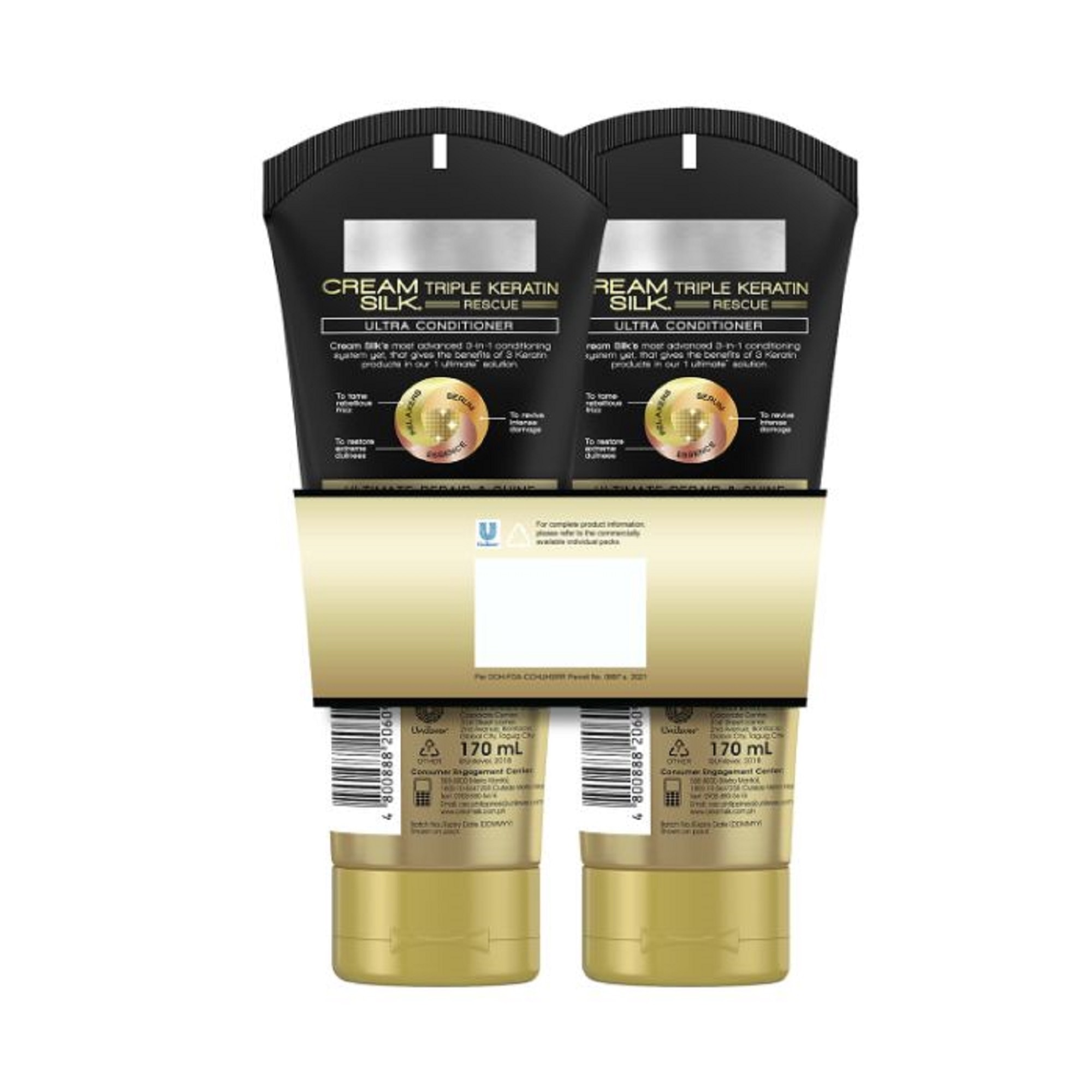 Creamsilk Triple Keratin Rescue Ultimate Repair and Shine 170ML, Get 2nd at 50% OFF Promo Pack