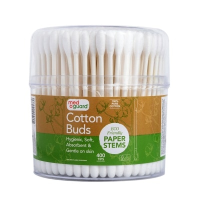 MED GUARD Paper Stems Cotton Buds Canister 400s