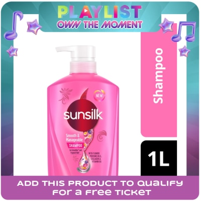 SUNSILK - Shampoo Pink Smooth & Manageable 1L