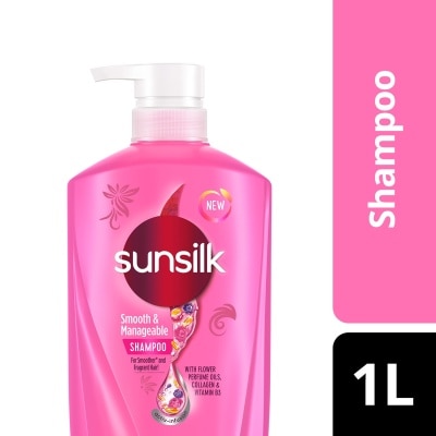 SUNSILK Shampoo Pink Smooth & Manageable 1L