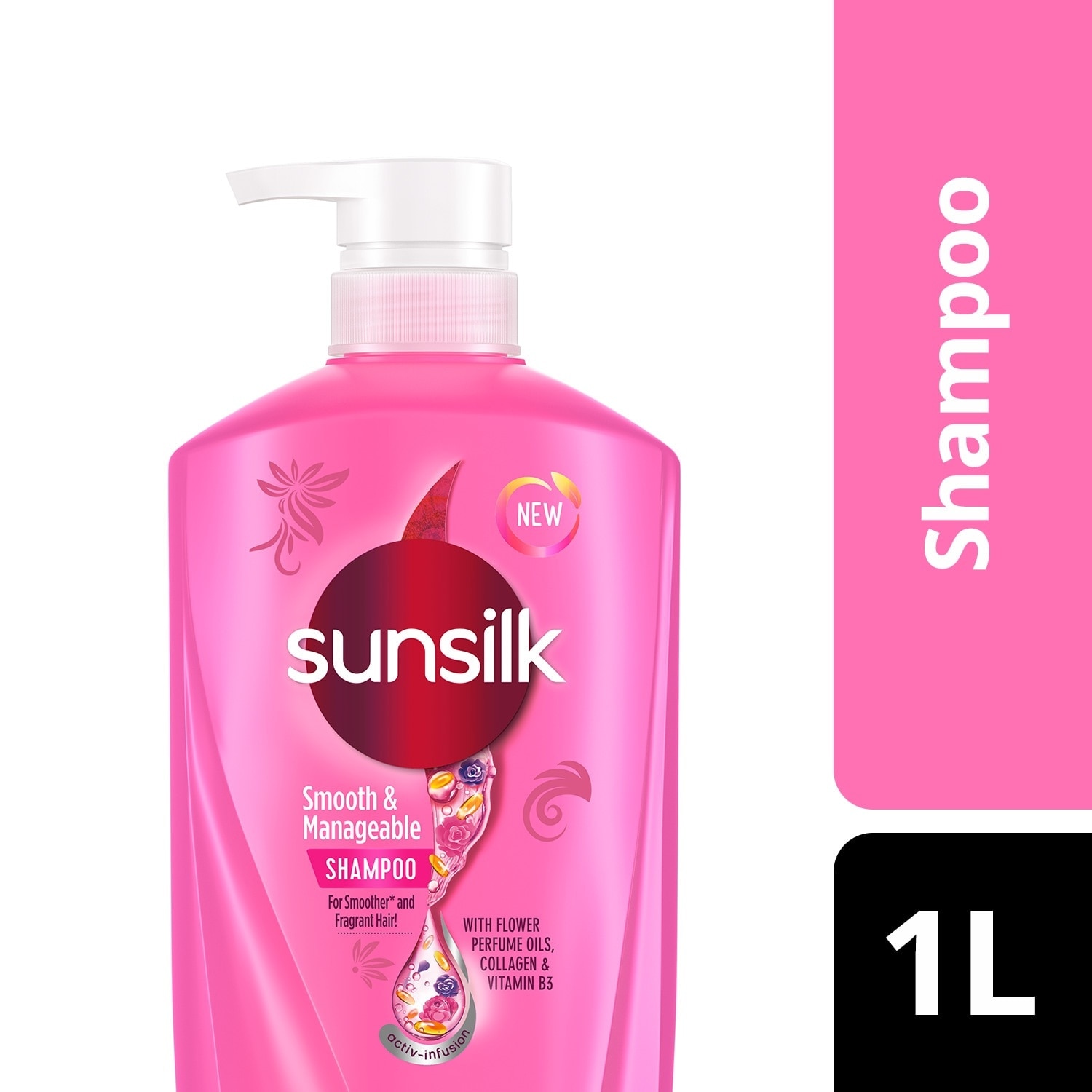 Shampoo Pink Smooth & Manageable 1L