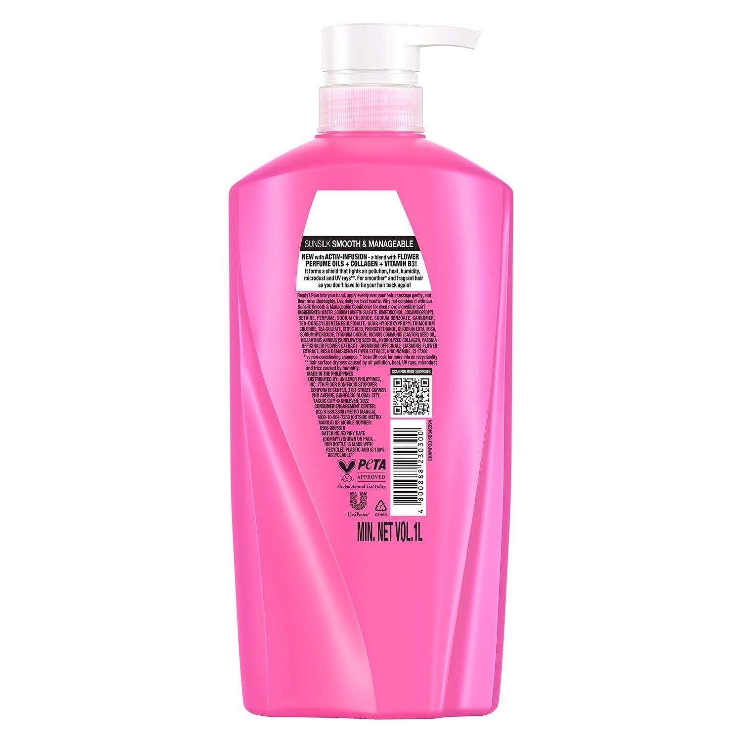 Shampoo Pink Smooth & Manageable 1L