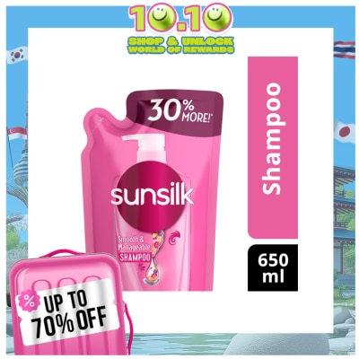 SUNSILK Shampoo Pink Smooth & Manageable 650 mL DOY